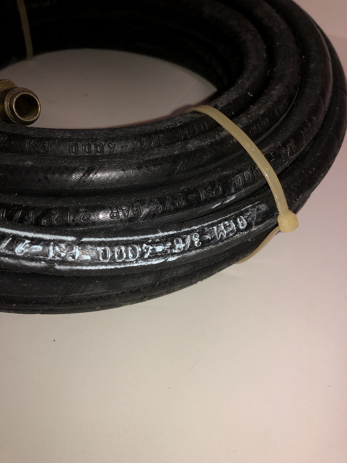 NOS INDUSTRIAL 3/8″ Pressure Washer Hose 50 Feet 4000 PSI Hot Water DN10 Rated
