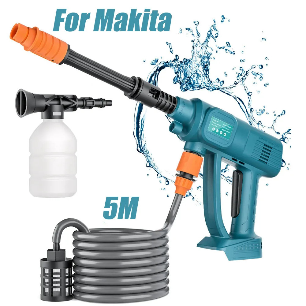 Cordless High Pressure Washer Gun for Makita 18V – No Battery Car Cleaning Tool