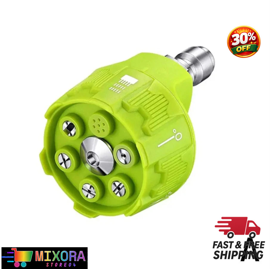 1pcs High Pressure Washer Nozzle 6-in-1 Adjustable Spray Tip 4000PSI – NEW