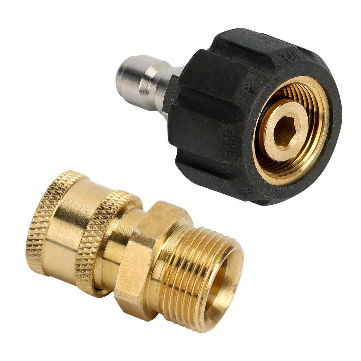 M22 Quick Connect Adapter Female to 1/4” Male Connector for Pressure Washer Set