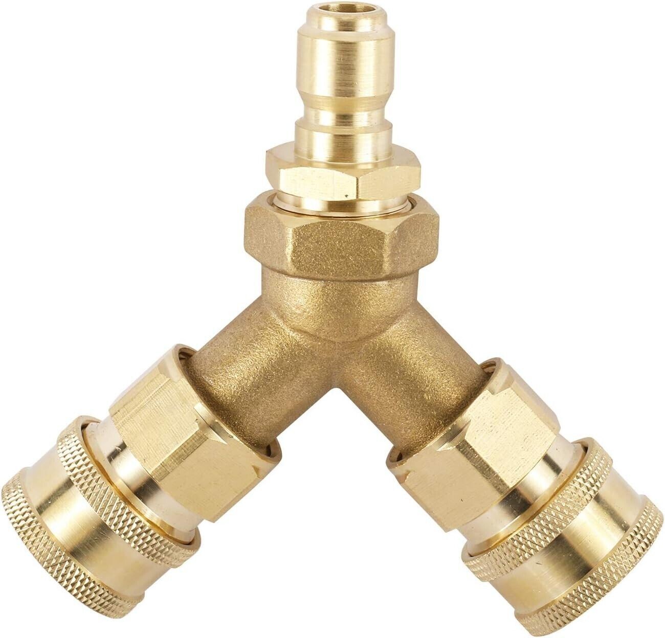 Pressure Washer Tee 3/8″ Fitting Splitter Coupler Connect Gun to Power Washer