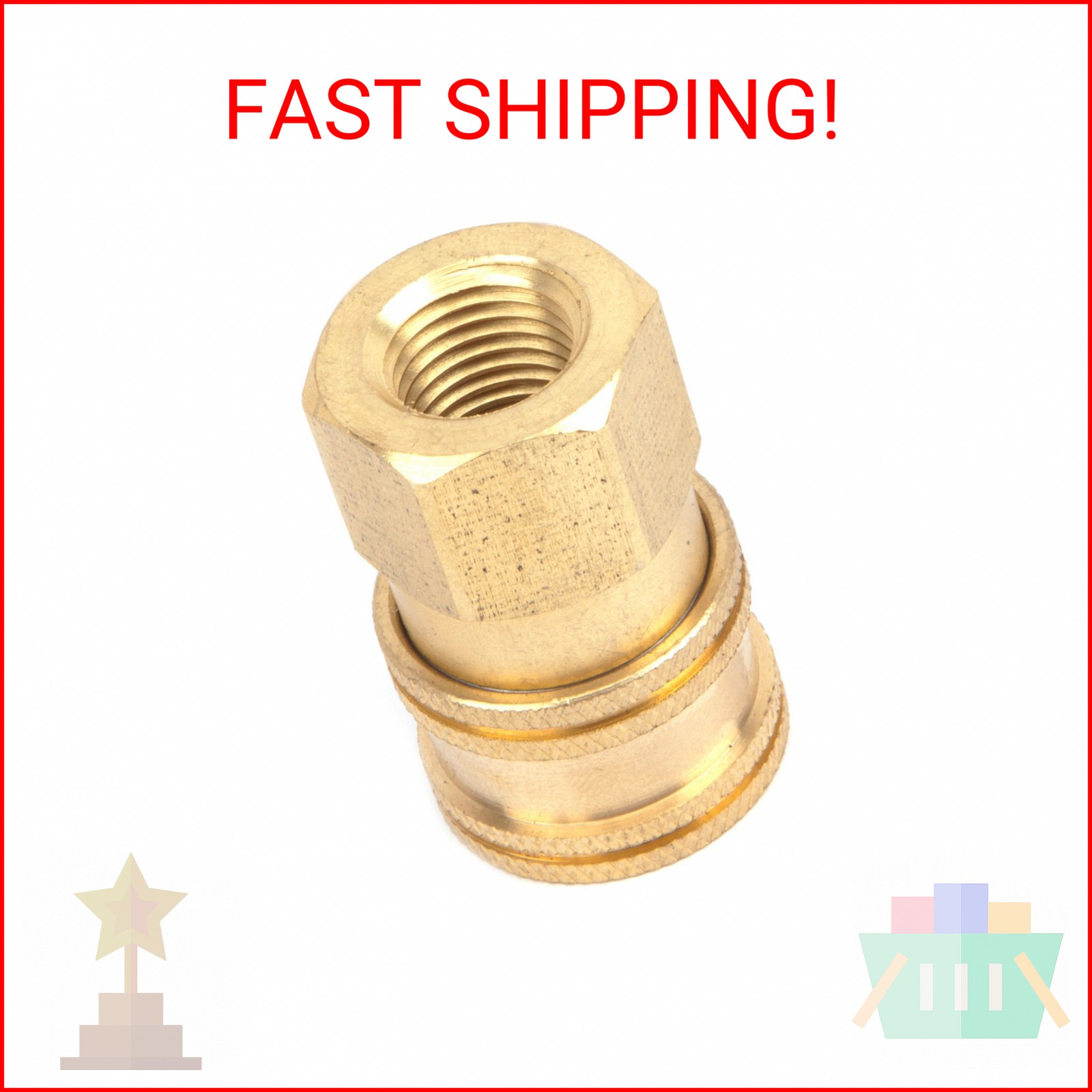 Forney 75127 Pressure Washer Accessories, Quick Coupler Female Socket, 1/4-Inch