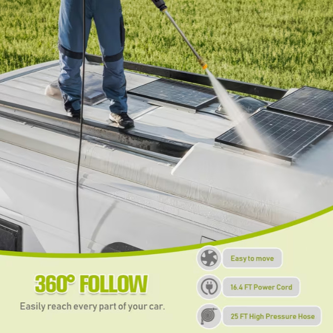 4800 PSI 2.9GPM High-Pressure Cleaner Featuring a 25-Foot Hose