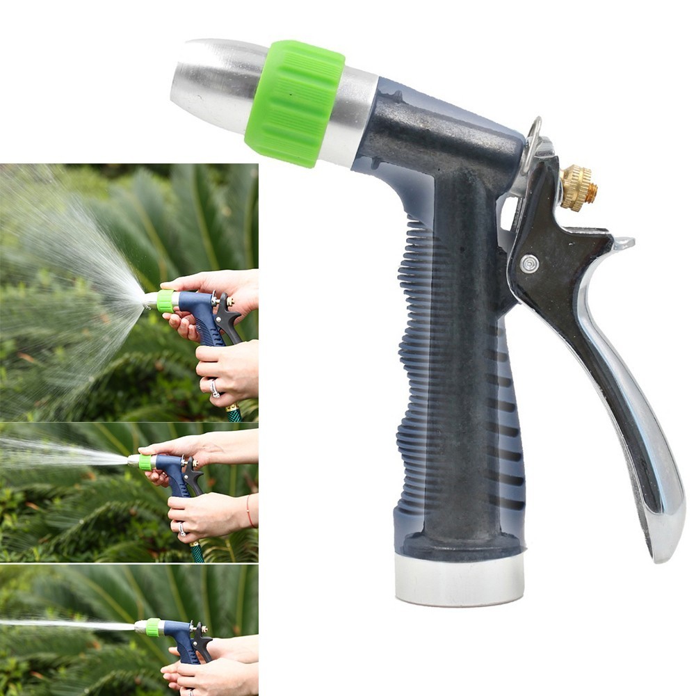 Ergonomic Adjustable Hose Nozzle with Multiple Water Patterns for Outdoor Use