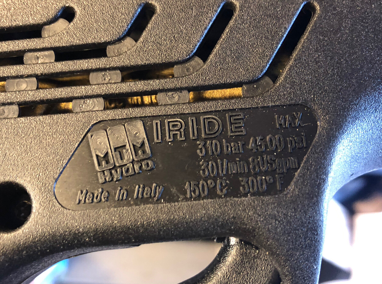 Hydro Iride Pressure Washer Gun! 4500 PSI 310 Bar 8 US Gallon Italy!