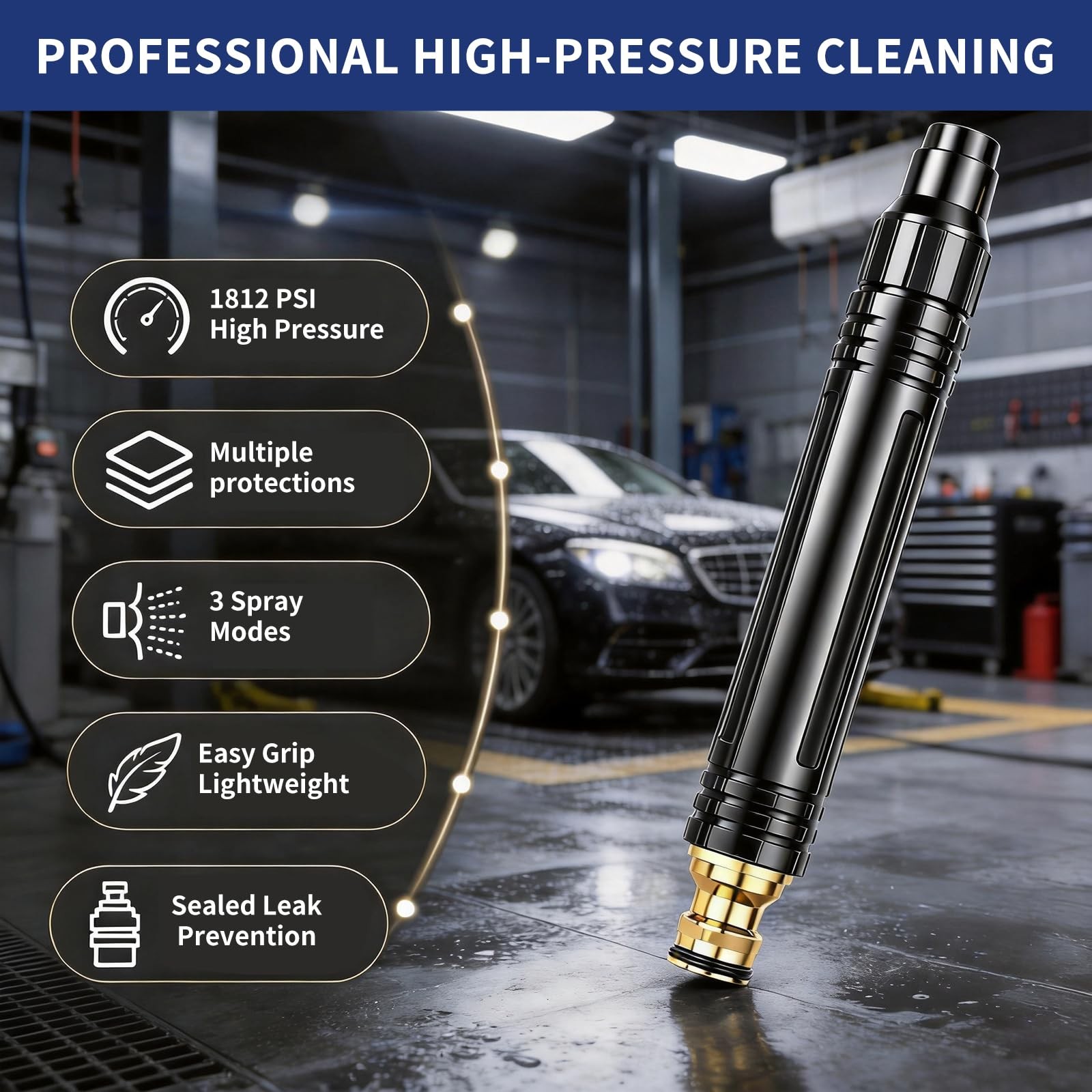 18 Pcs High Pressure Hose Nozzle, Heavy Duty Adjustable Twist Hose Nozzle Jet…