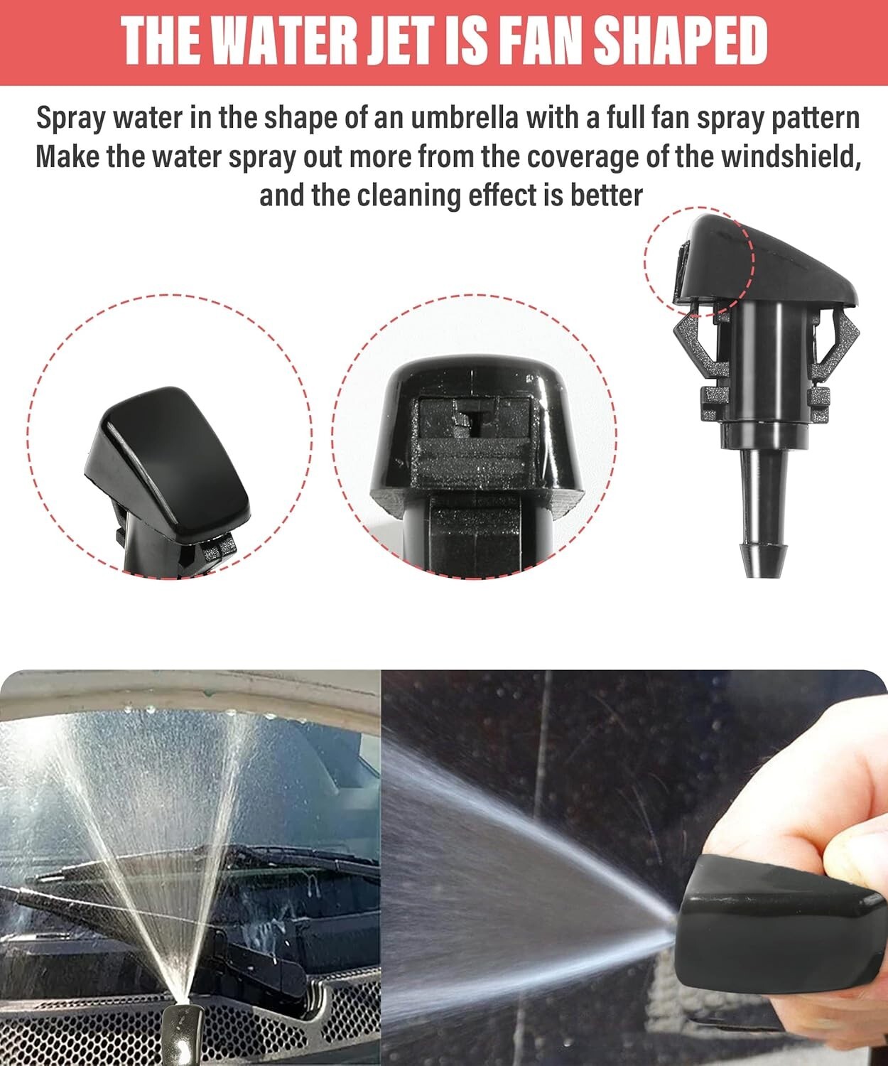 Windshield Washer Nozzles Hose Kit-4M Washer Fluid Hose,3 Pcs Hose Connectors,10