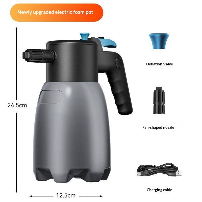 Portable Electric Car Wash Foam Sprayer Cordless High Pressure Cleaning Gun USB