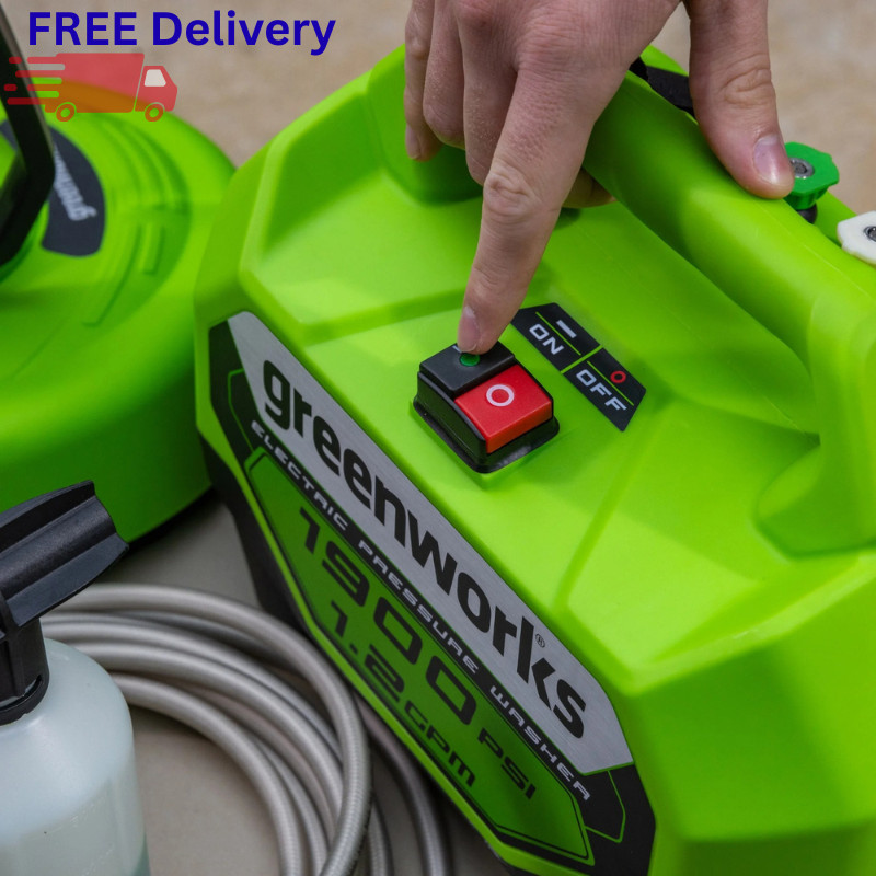 Greenworks 1900 PSI 1.2 GPM Electric Pressure Washer Combo Kit Surface Cleaner