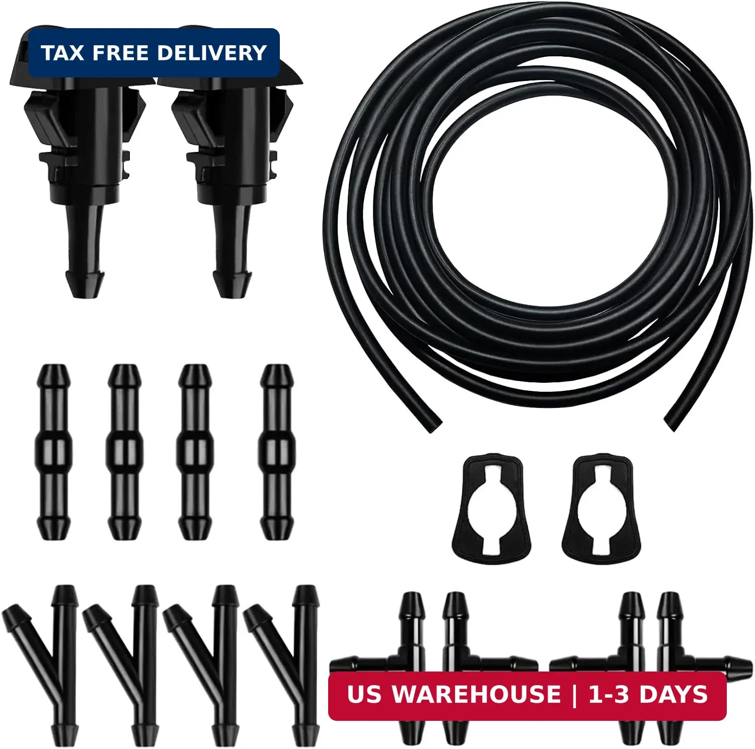 Car Windshield Washer Hose 17 Pcs Windshield Washer Hose Kit 5M Washer Fluid Hos