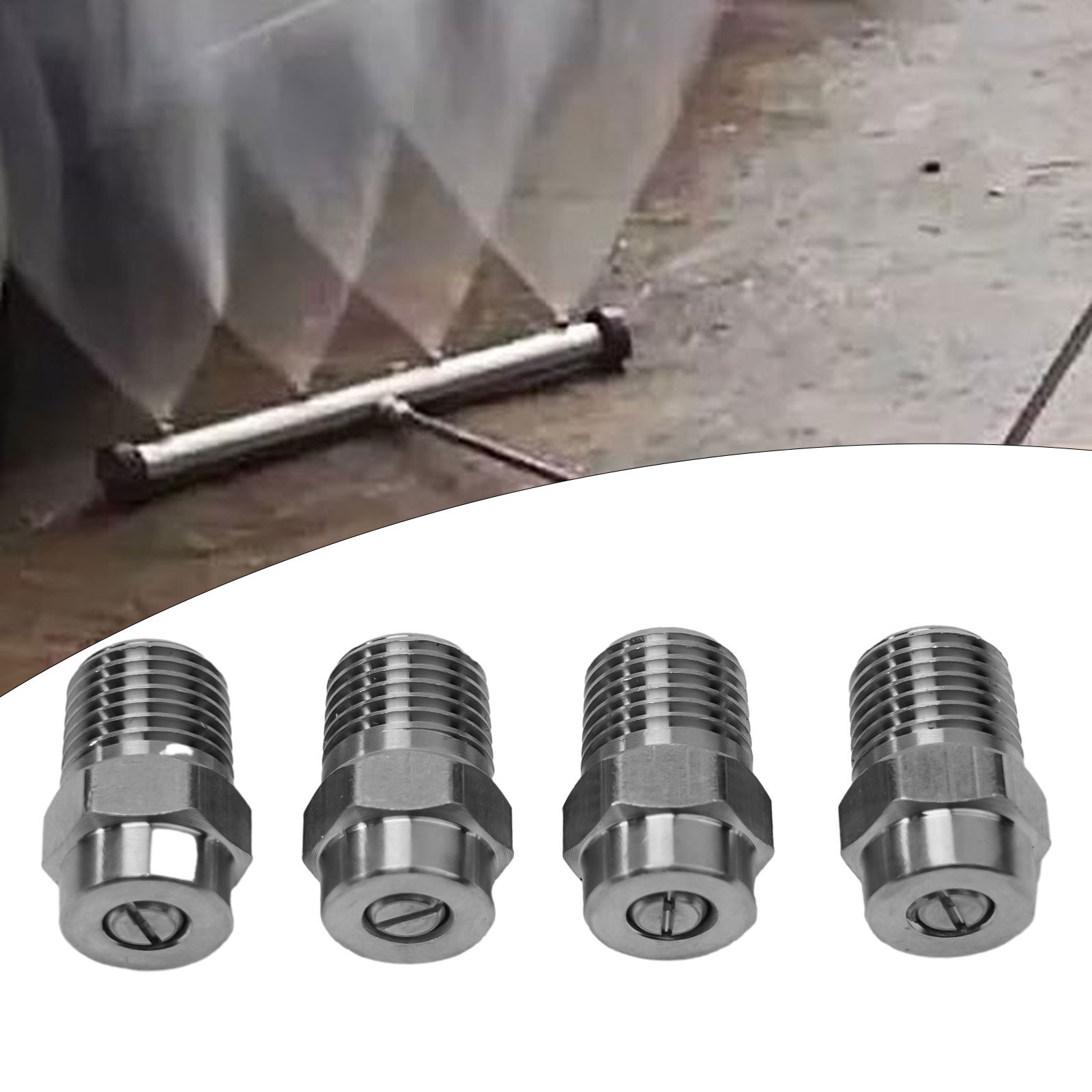 Long Lasting Stainless Steel Nozzle Replacements for Surface Cleaner Set of 4