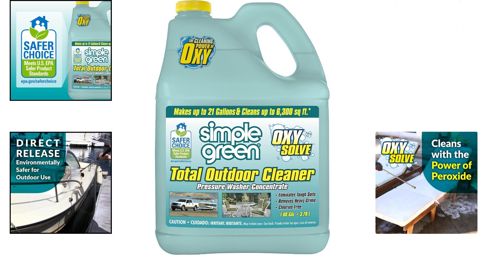 1 Gal Eco-Friendly Outdoor Pressure Washer Cleaner Concentrate Safe Vegetation