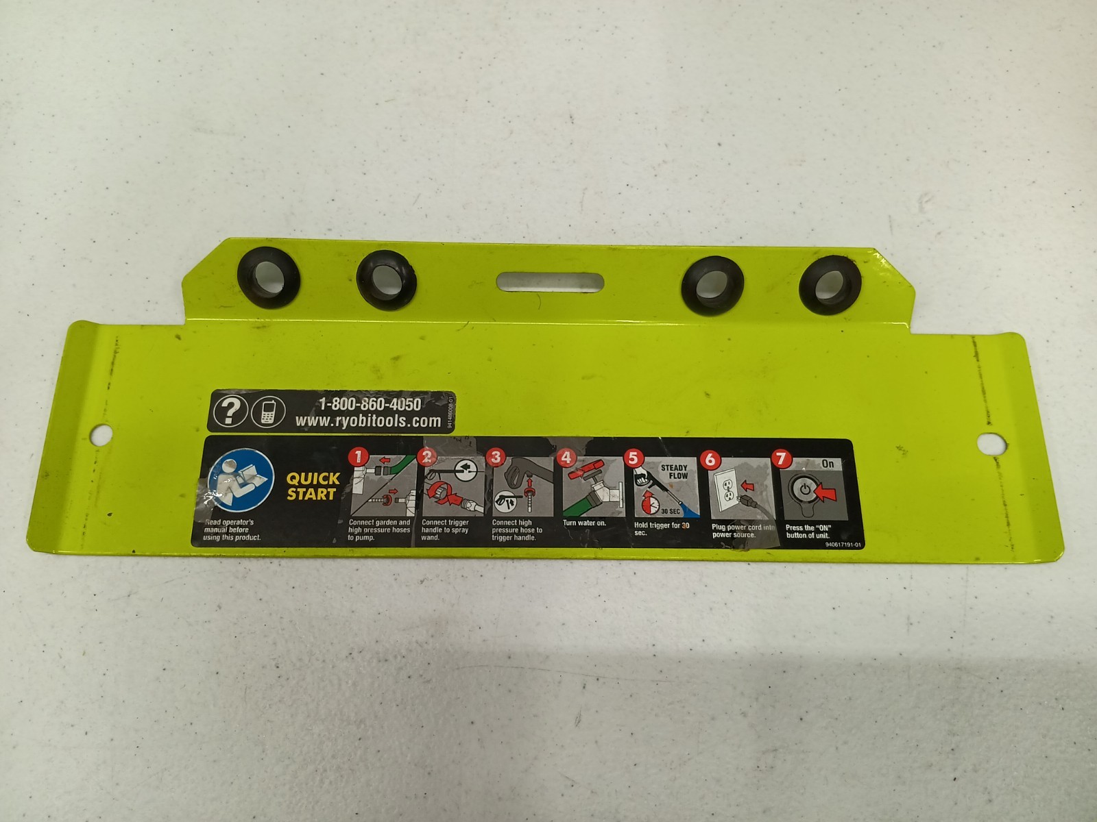 Ryobi OEM Part Face Panel Assembly RY142300VNM Corded 2300psi Pressure Washer