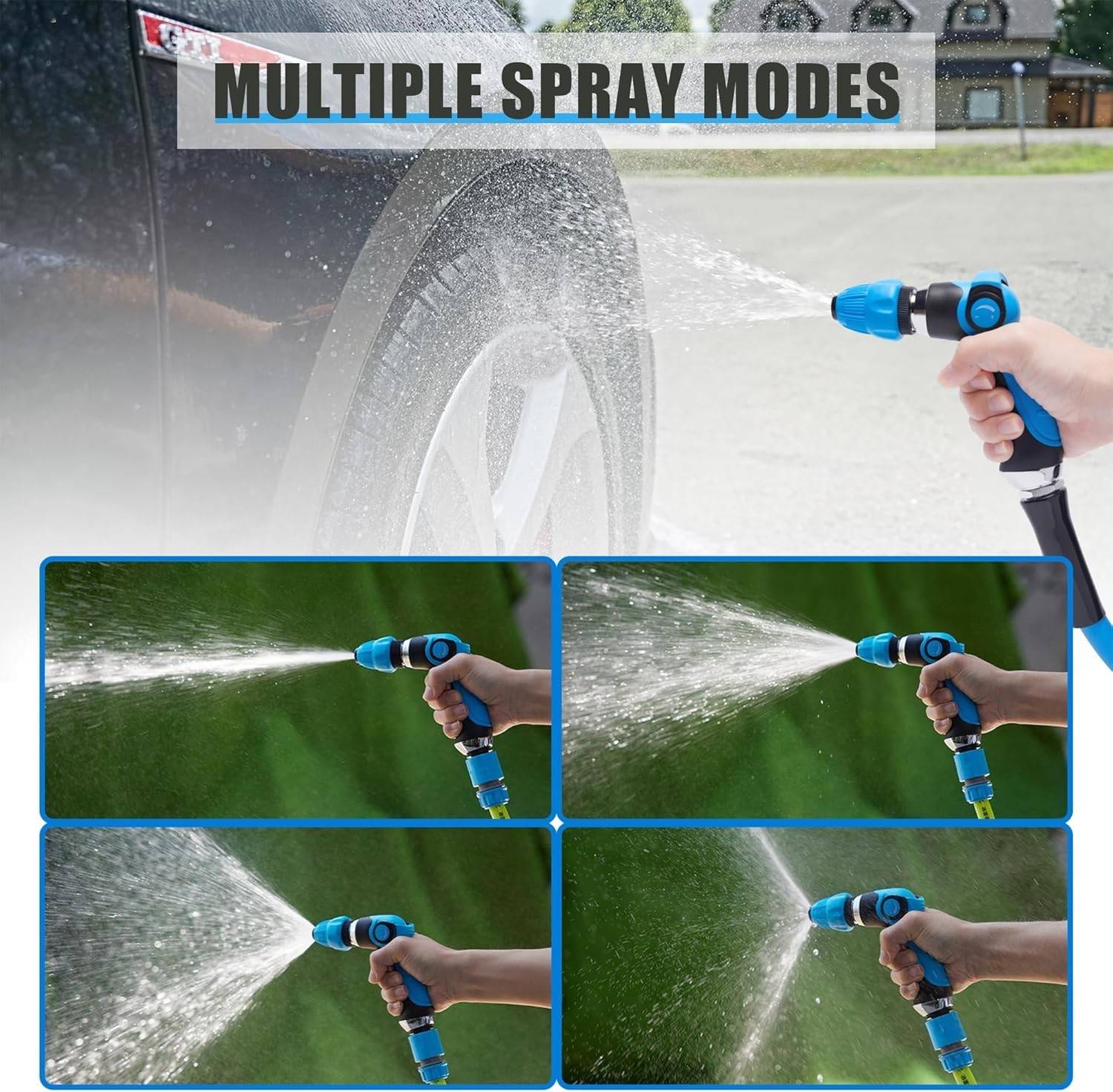 Nozzle Spray Car Wash Gun Cannon Soap Foam Dirt Dust Blaster Hose Thick Sprayer