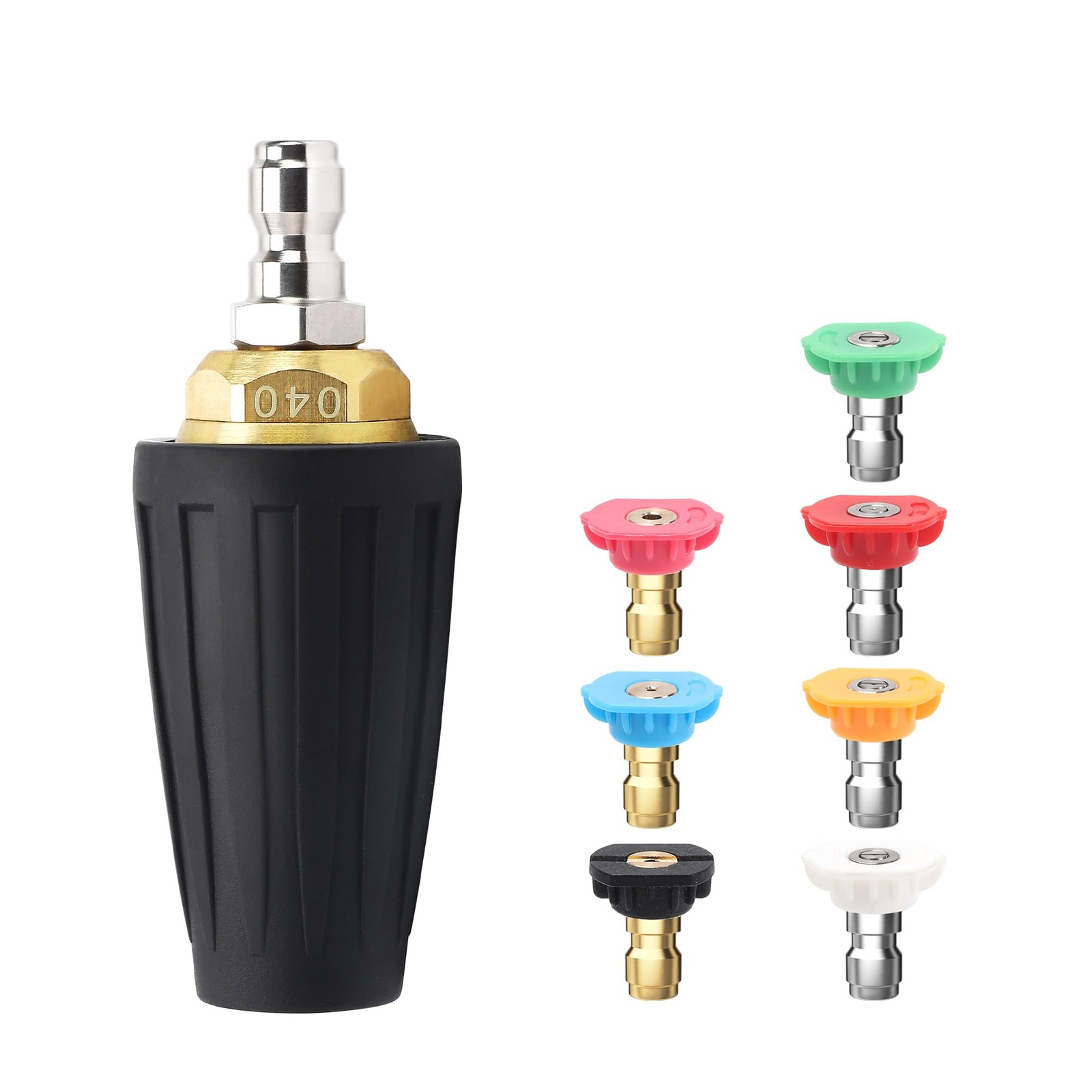 Pressure Washer Turbo Nozzle Tips Kit, 4000 PSI 4.0 GPM Rotating Turbo Nozzle…