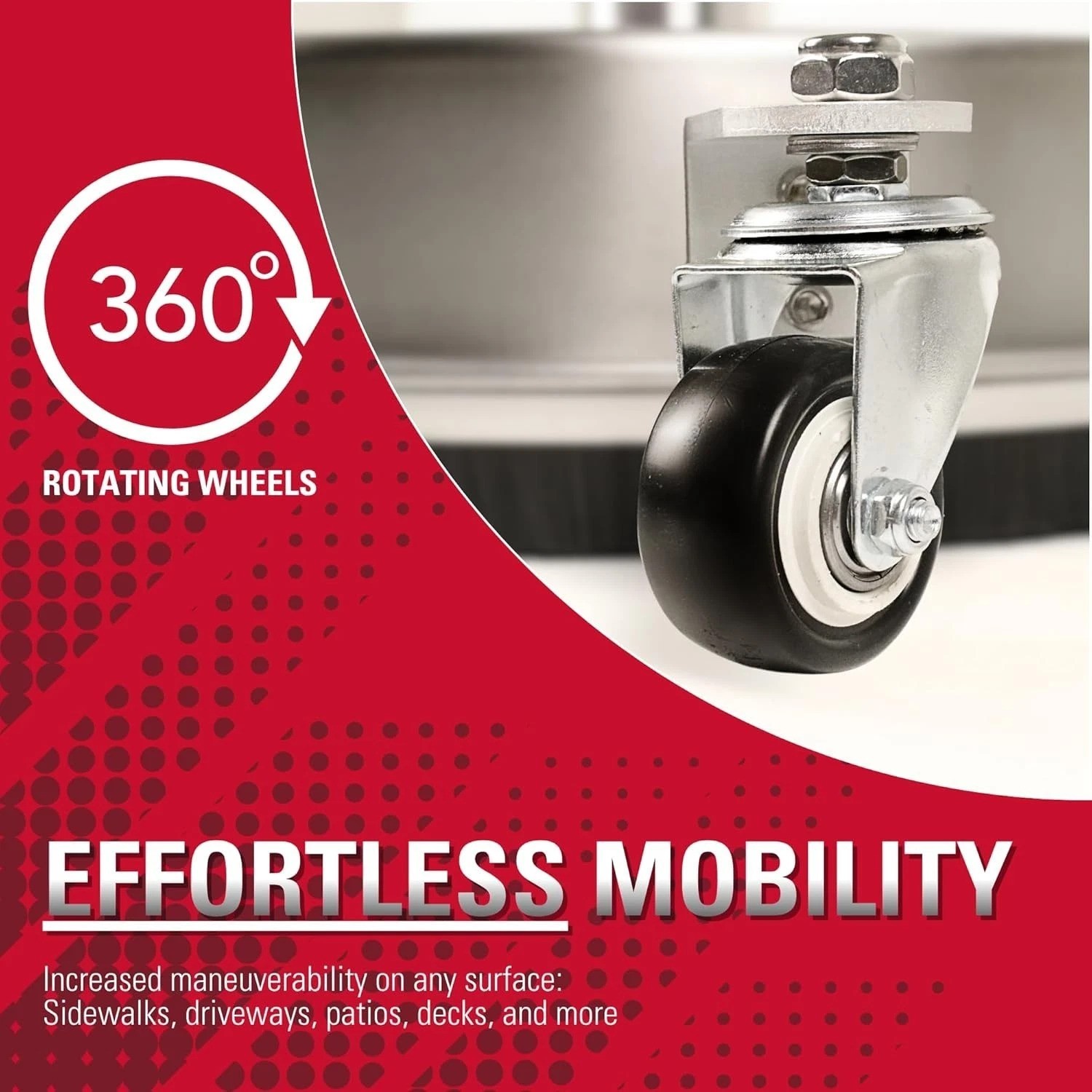 Universal 16.5″ Pressure Washer Surface Cleaner with Rotating Jets – Easy Fit
