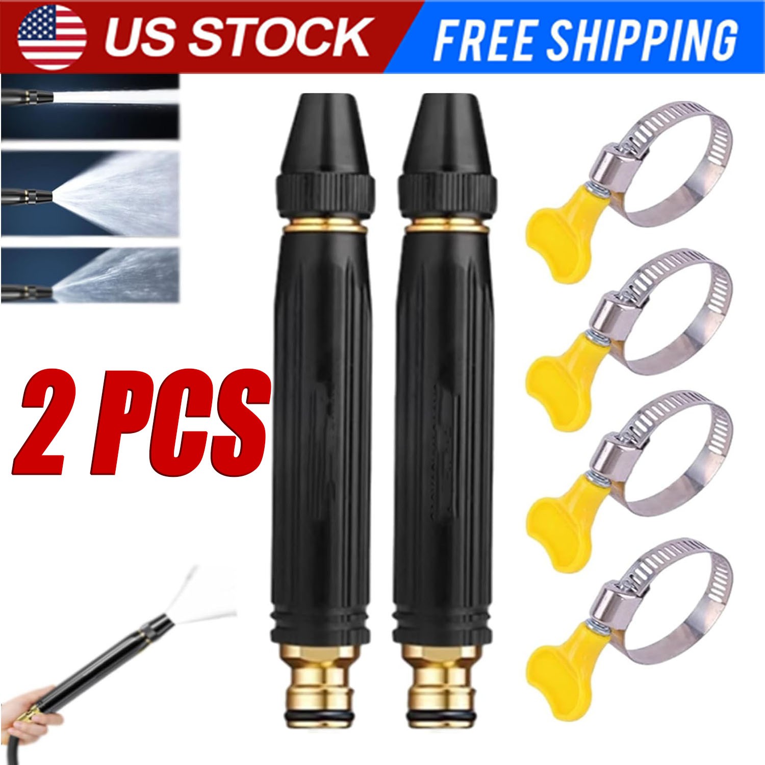 Larnto High Pressure Hose Nozzle Water Gun for Car Wash Garden Pressure Booster
