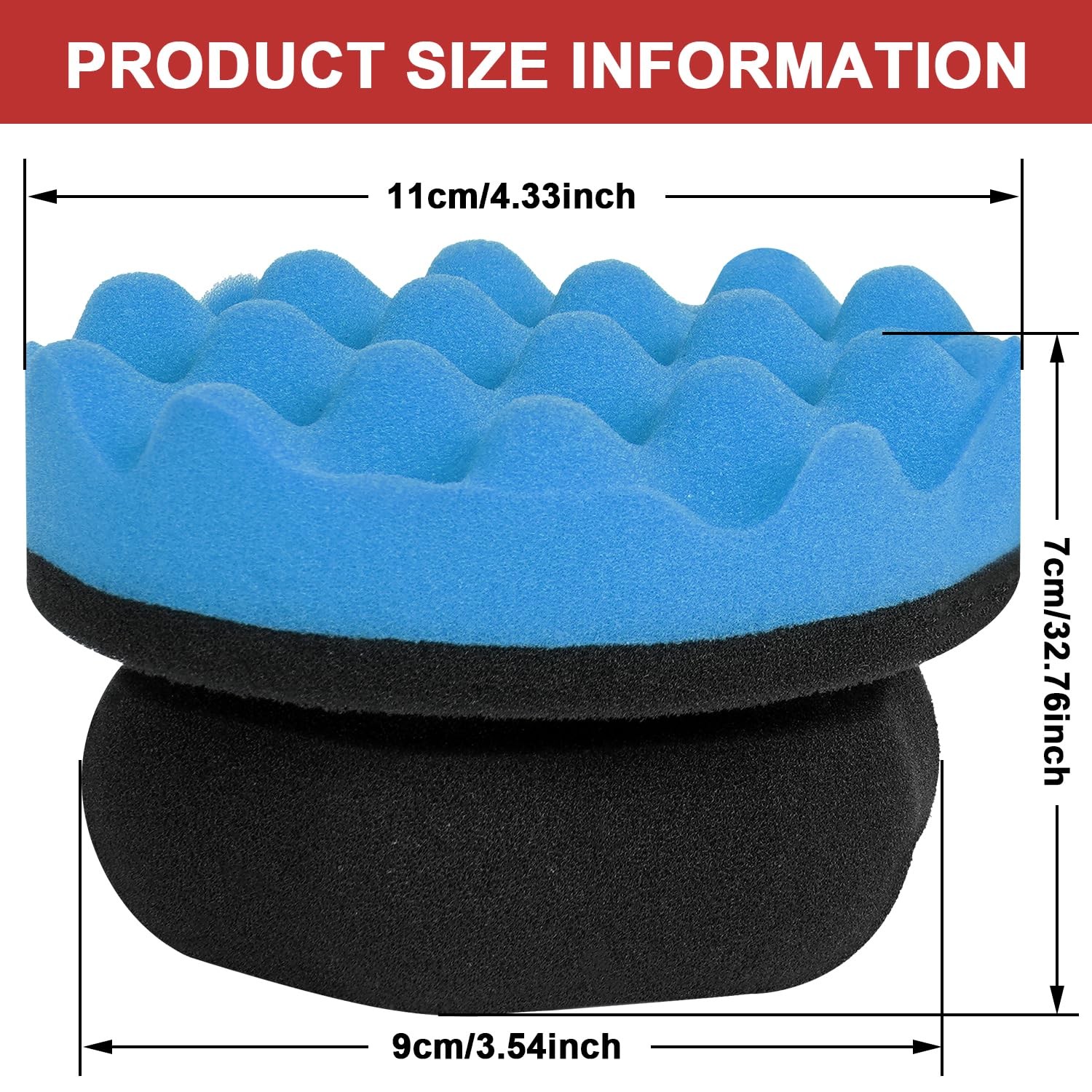 Large Tire Shine Applicator Pads Reusable Foam Sponge Tool for Detailing