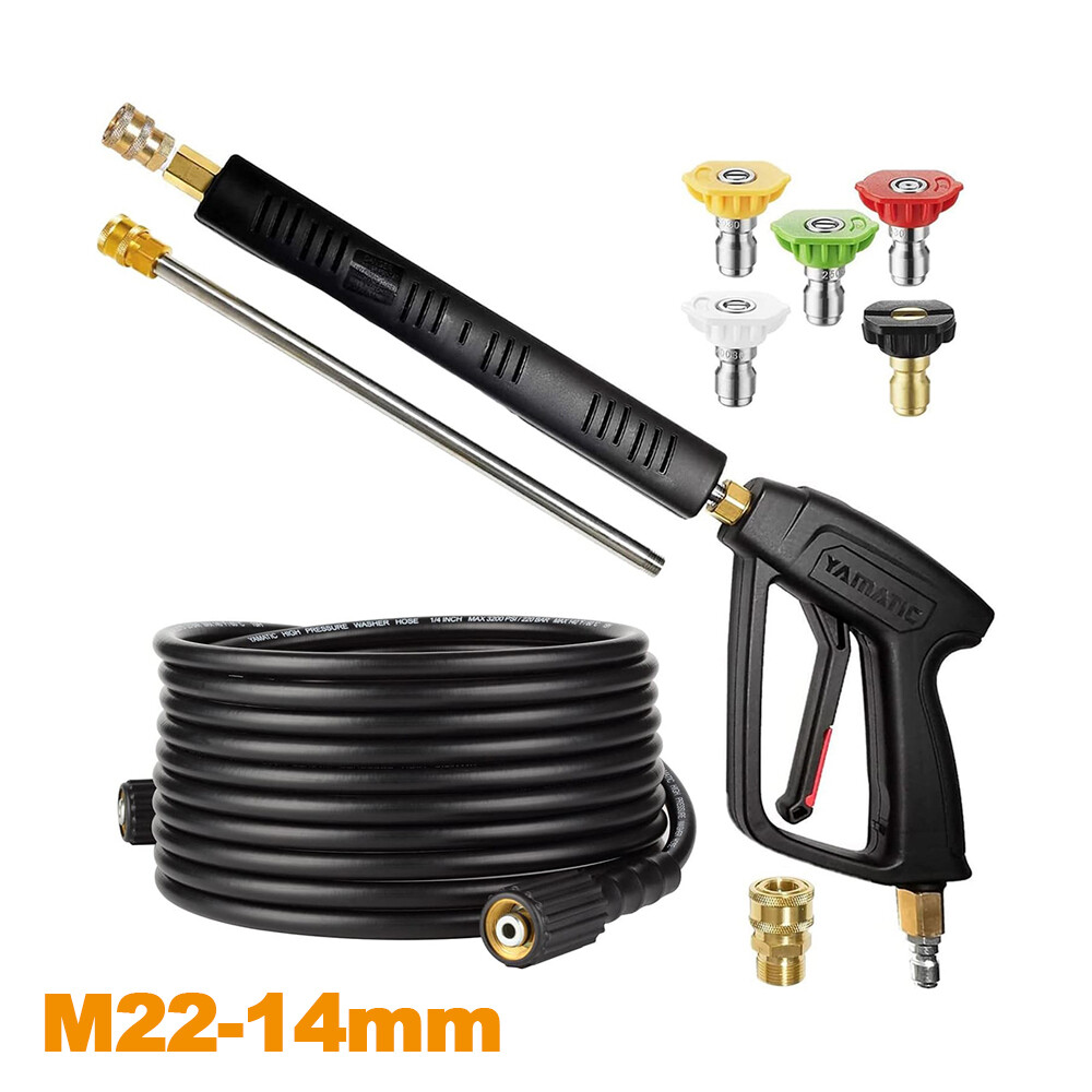 YAMATIC 4000 psi Pressure Washer Gun and 3200 psi Hose Kink Resistant Heavy Duty