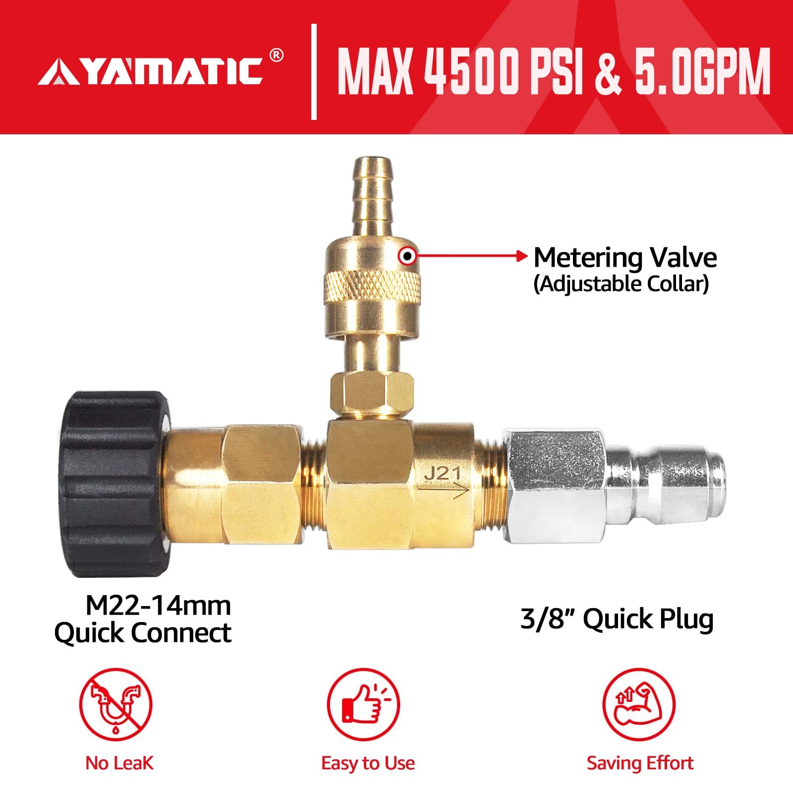 Adjustable Chemical Injector Kit, Downstream Injector Kit for Pressure Washer…