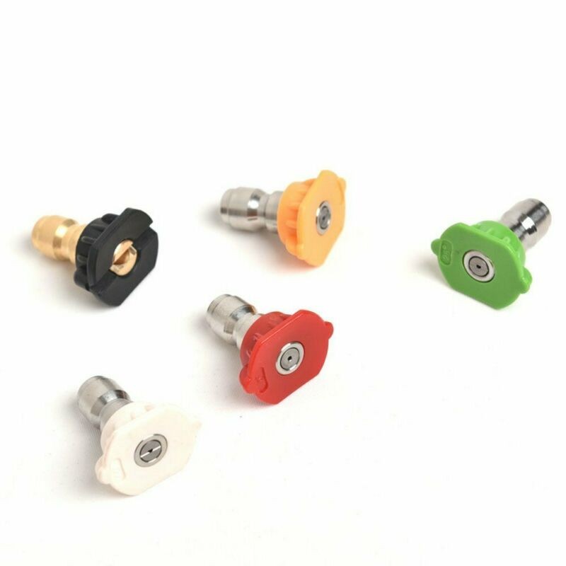 Power Pressure Washer Spray Nozzle 5 Pack Tip Set Variety Degrees Quick Connect