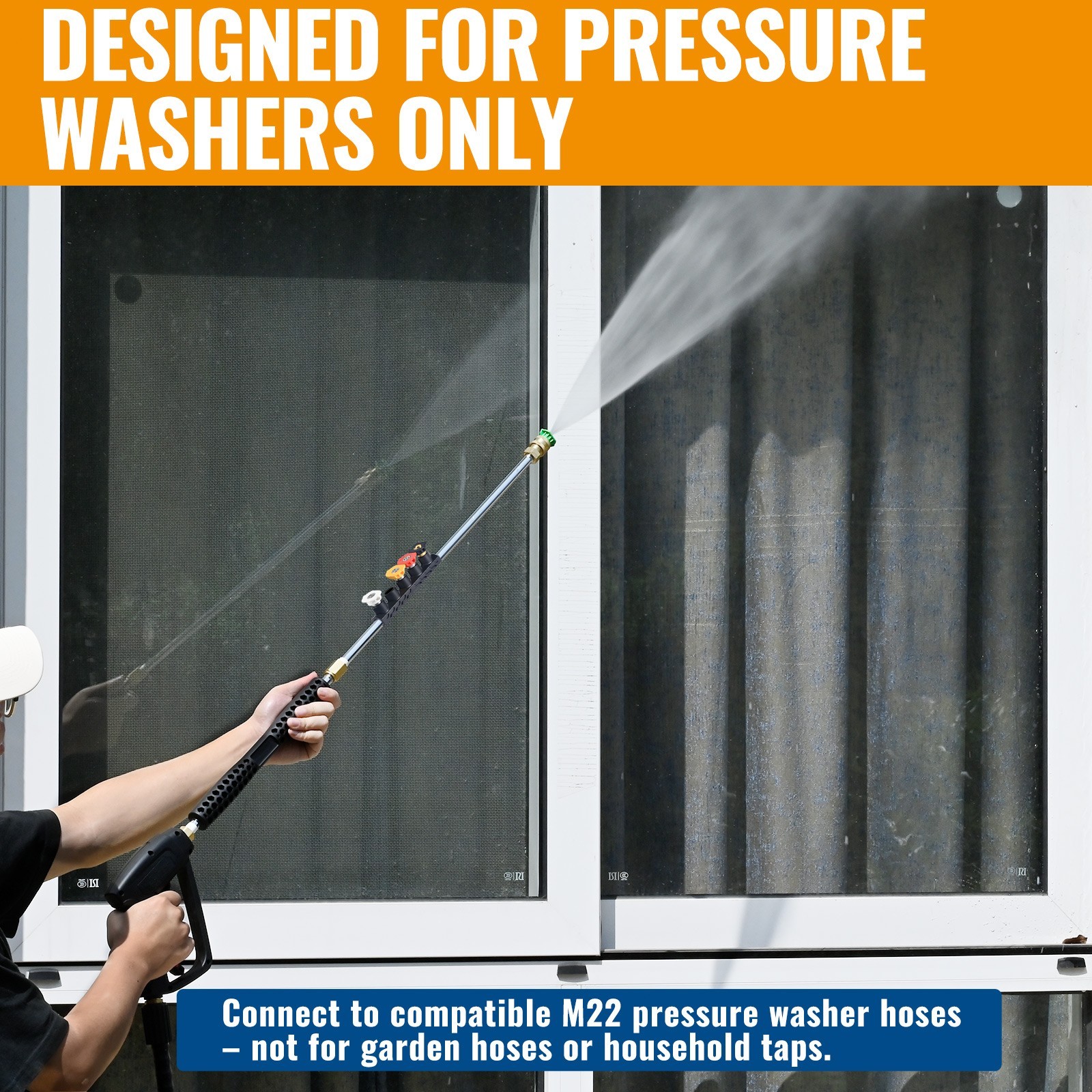 YAMATIC Pressure Washer Gun and 50 ft Hose Kit for Ryobi, Simpson, Craftsman etc