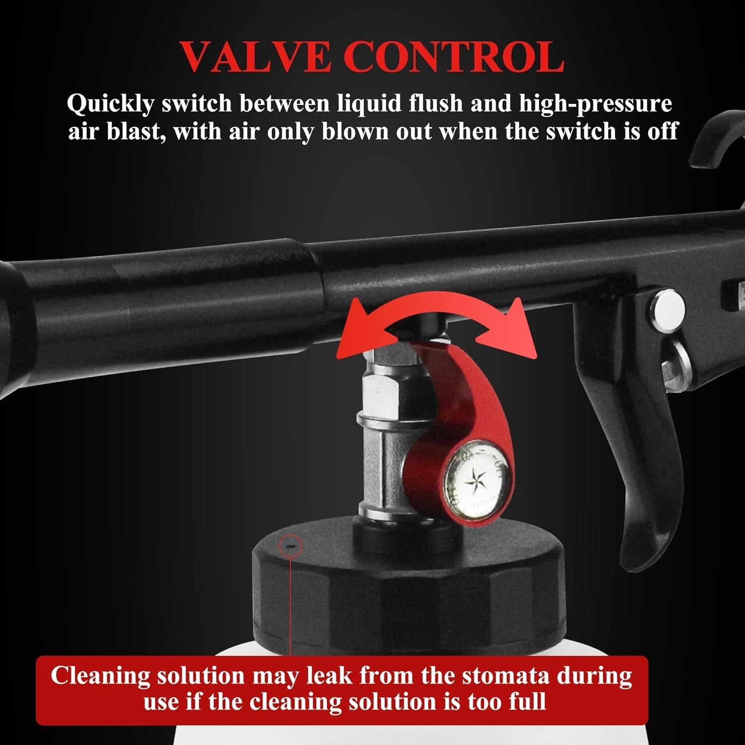 Tornado Air Cleaning Gun 80-160PSI High Pressure Car Blow Gun, 2 Nozzles, Power