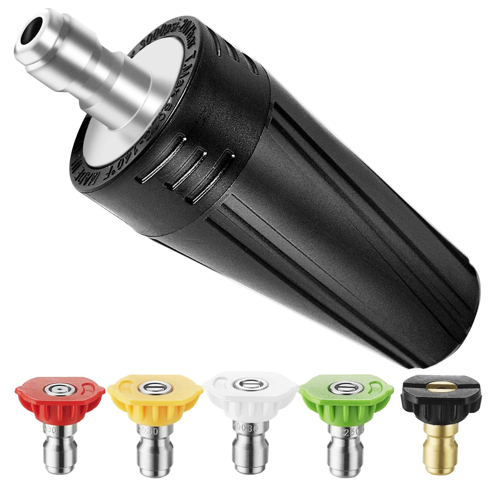 Pressure Washer Turbo Nozzle, 360° Rotating Power Washer Tips, 3400 PSI with …