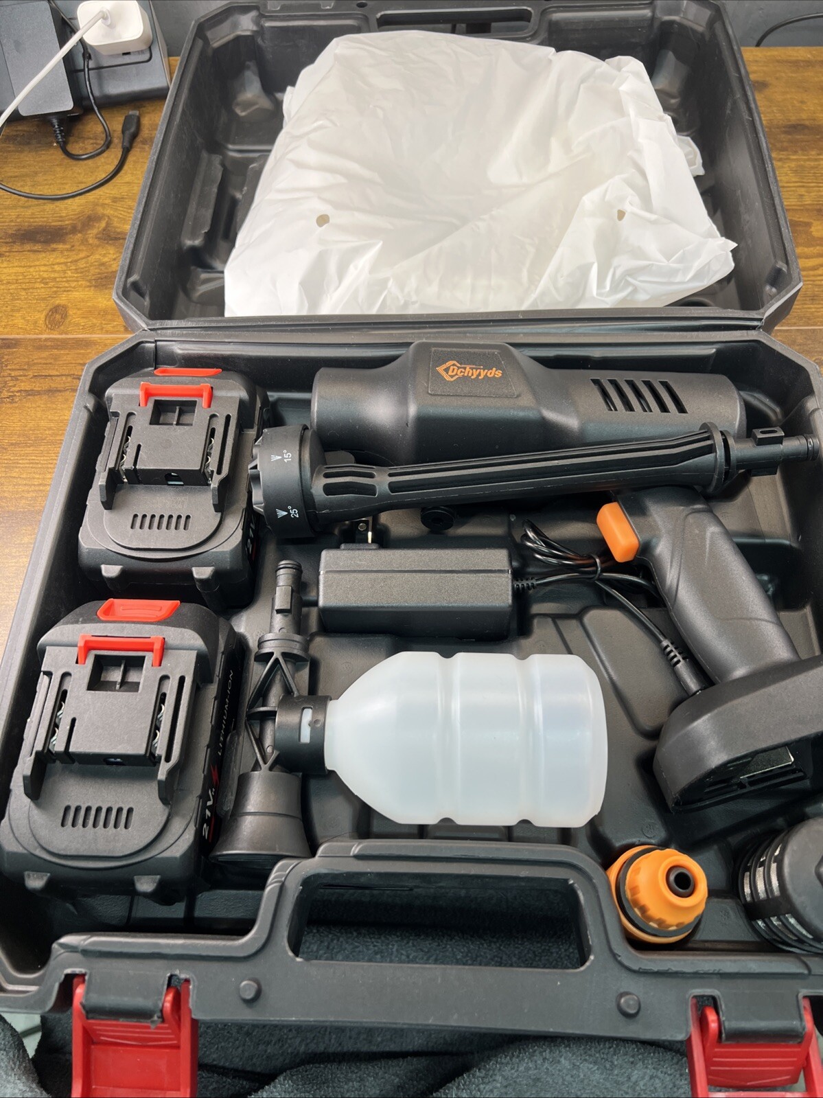 Portable Cordless Pressure Washer, 2 Rechargeable 4.0Ah Batteries 6 In 1