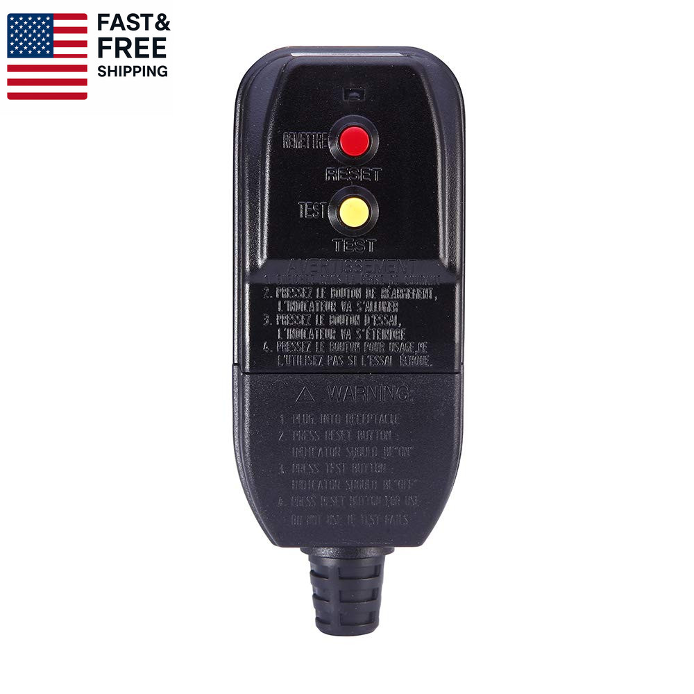 Replacement GFCI Plug for Pressure Washer Pool Pump 15Amp 3 Prong Circuit Break