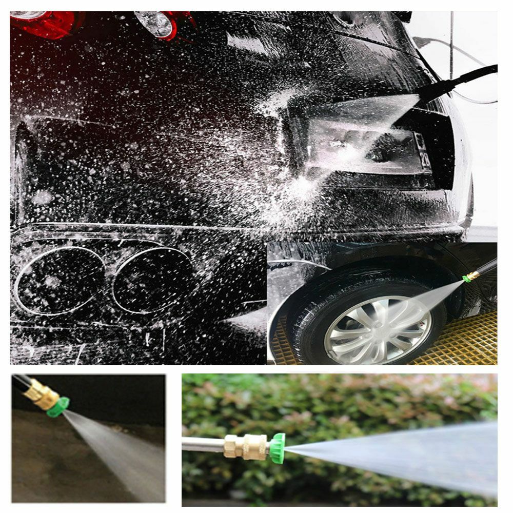 5X 1/4″ Pressure Washer Spray Tip Nozzles High Power Kit Quick Connect 25 Degree