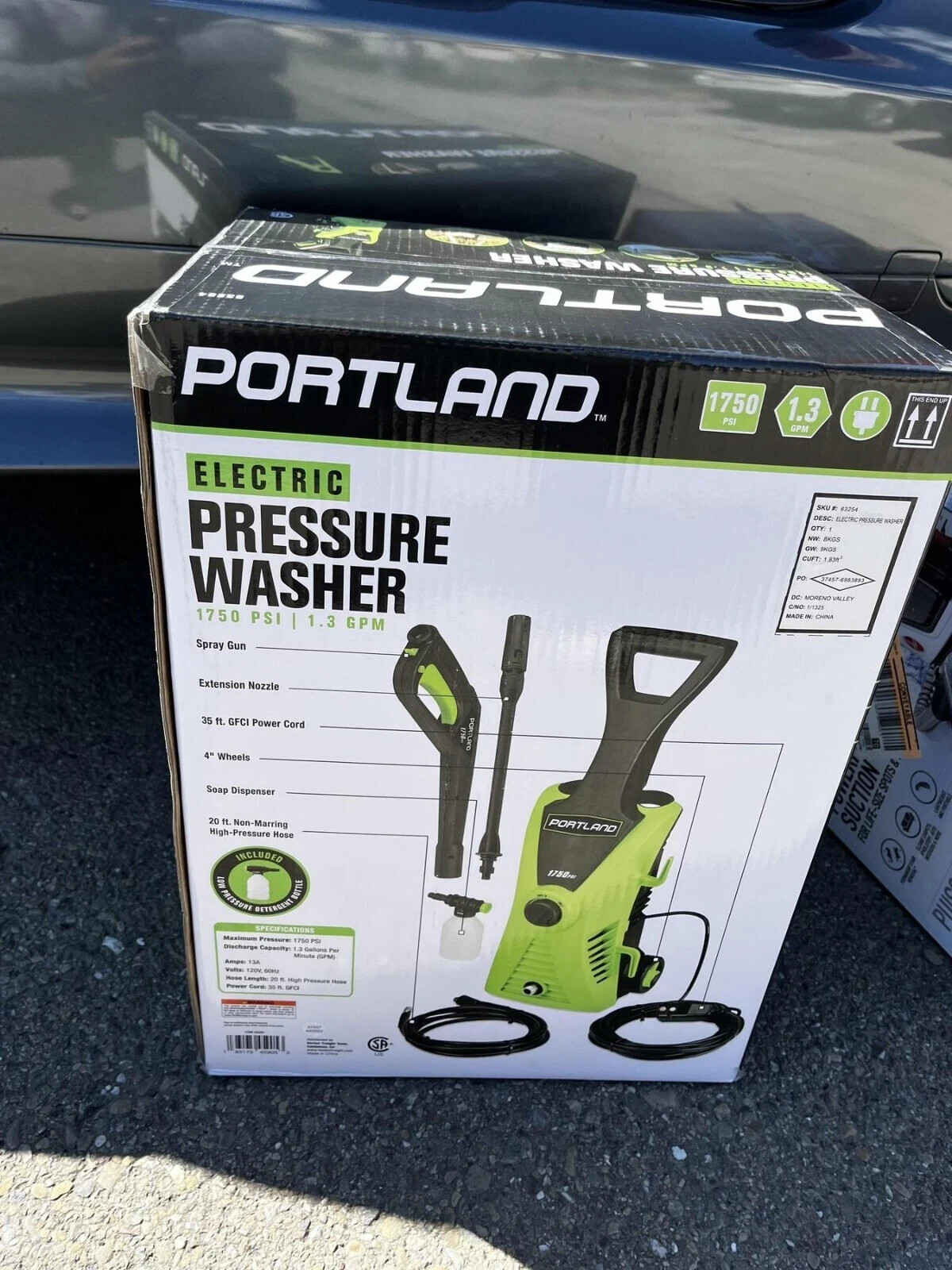 Electric Pressure Washer 1750 PSI 1.3 GPM Cold Water Wheeled Cleaner Corded NEW