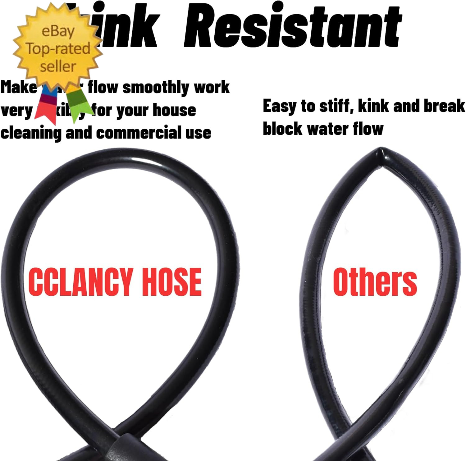 Sewer Jetter Kit for Pressure Washer 5800 PSI Drain Cleaner Hose 1/4 Female Npt,