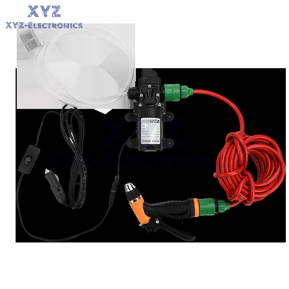 DC12V 80W High Pressure Self-Priming Car Portable Washer Water Pump Kit