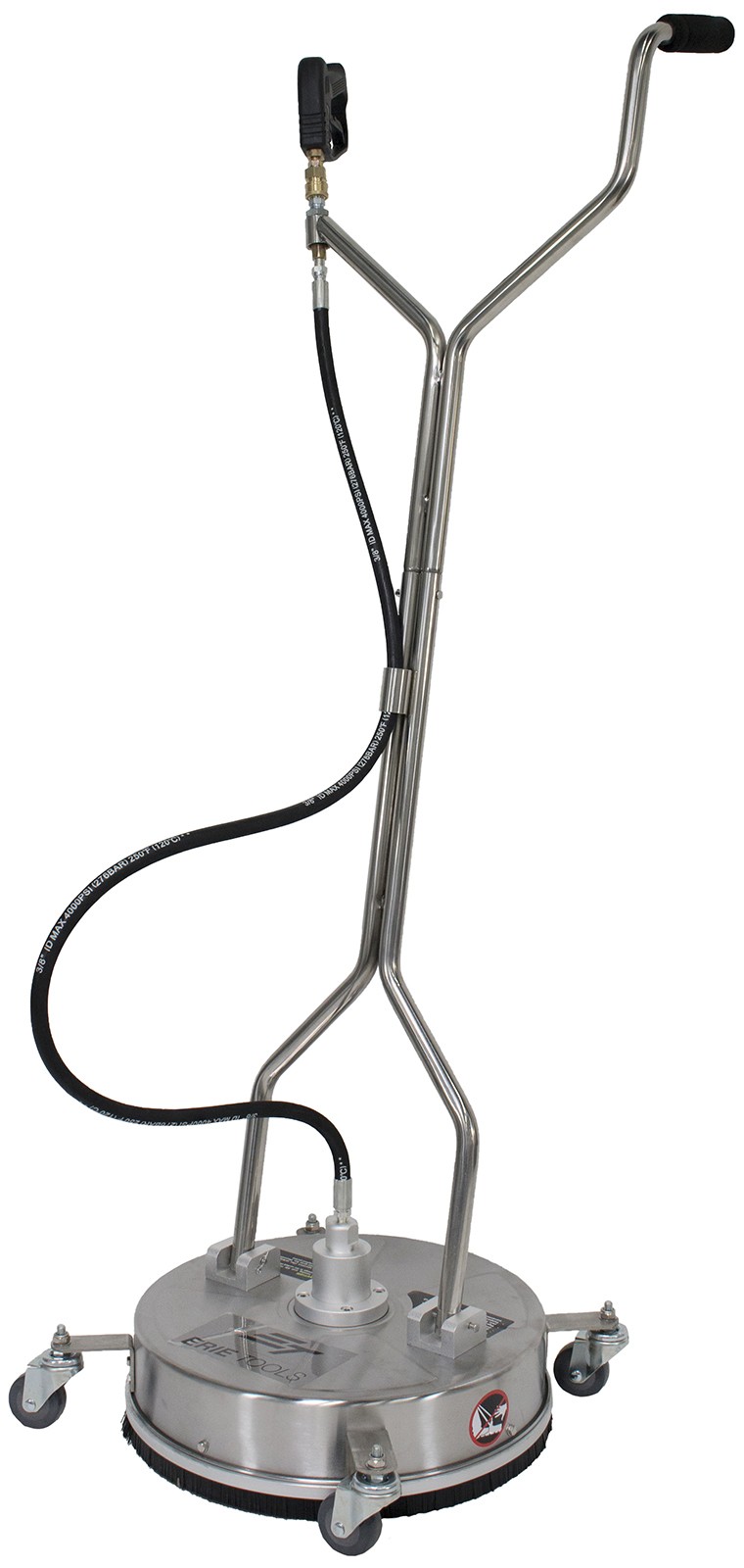 Erie Tools 18″ Stainless Steel Pressure Washer Flat Surface Cleaner with Wheels