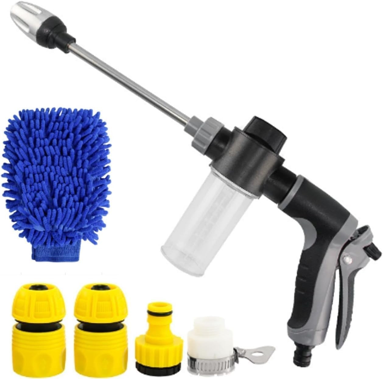 Washer Gun, High Pressure Garden Hose Nozzle with 360° Rotating Nozzle