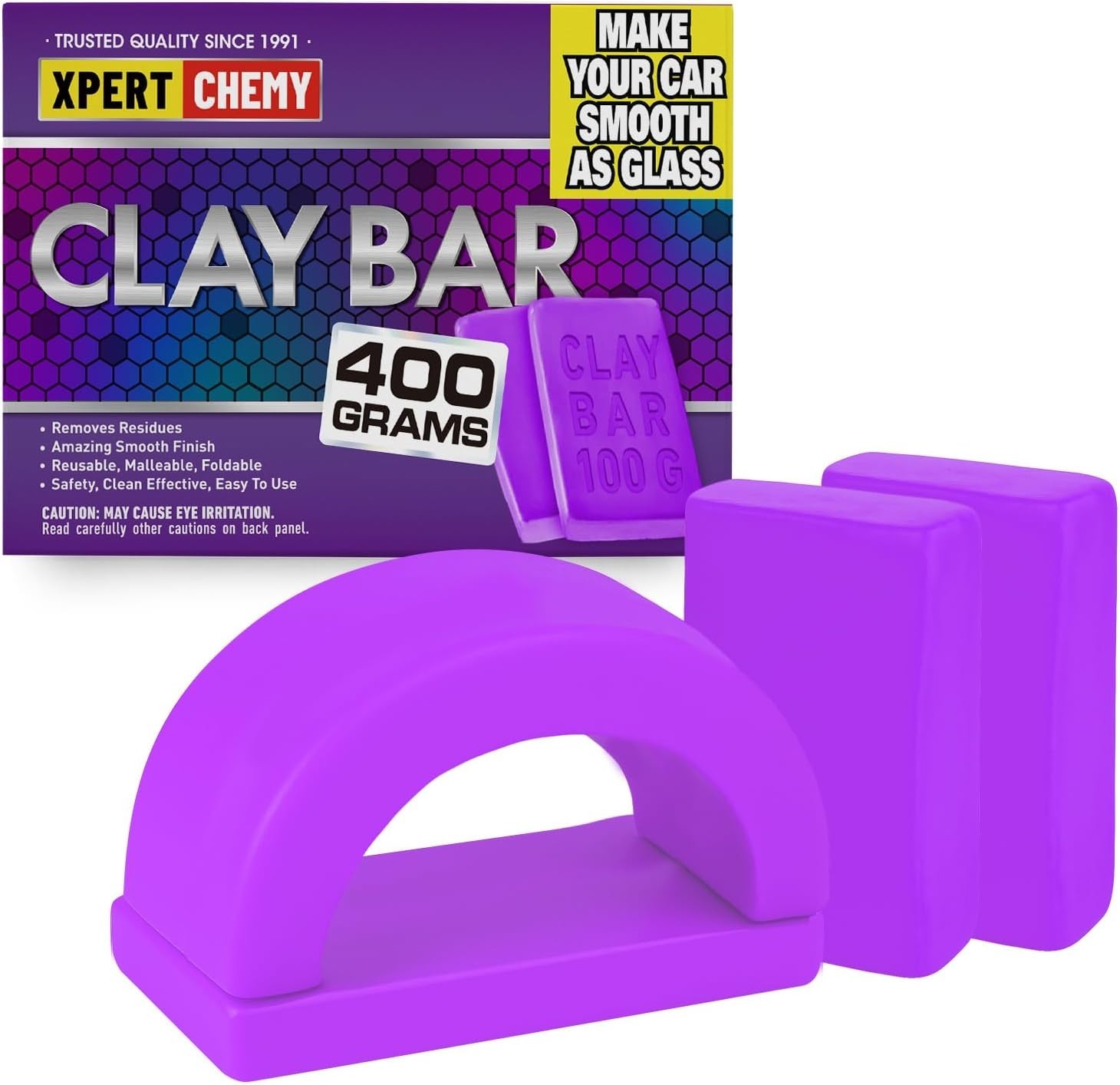 Car Clay Bar 4 Pack 400g(4x100g), Auto Detailing Premium Grade No Scratch Magic