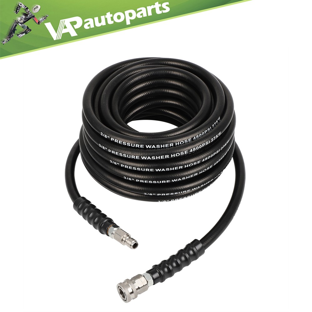 50FT 3/8″ 4800 psi Hot Water Pressure Washer Hose Rubber Power Washer Hose