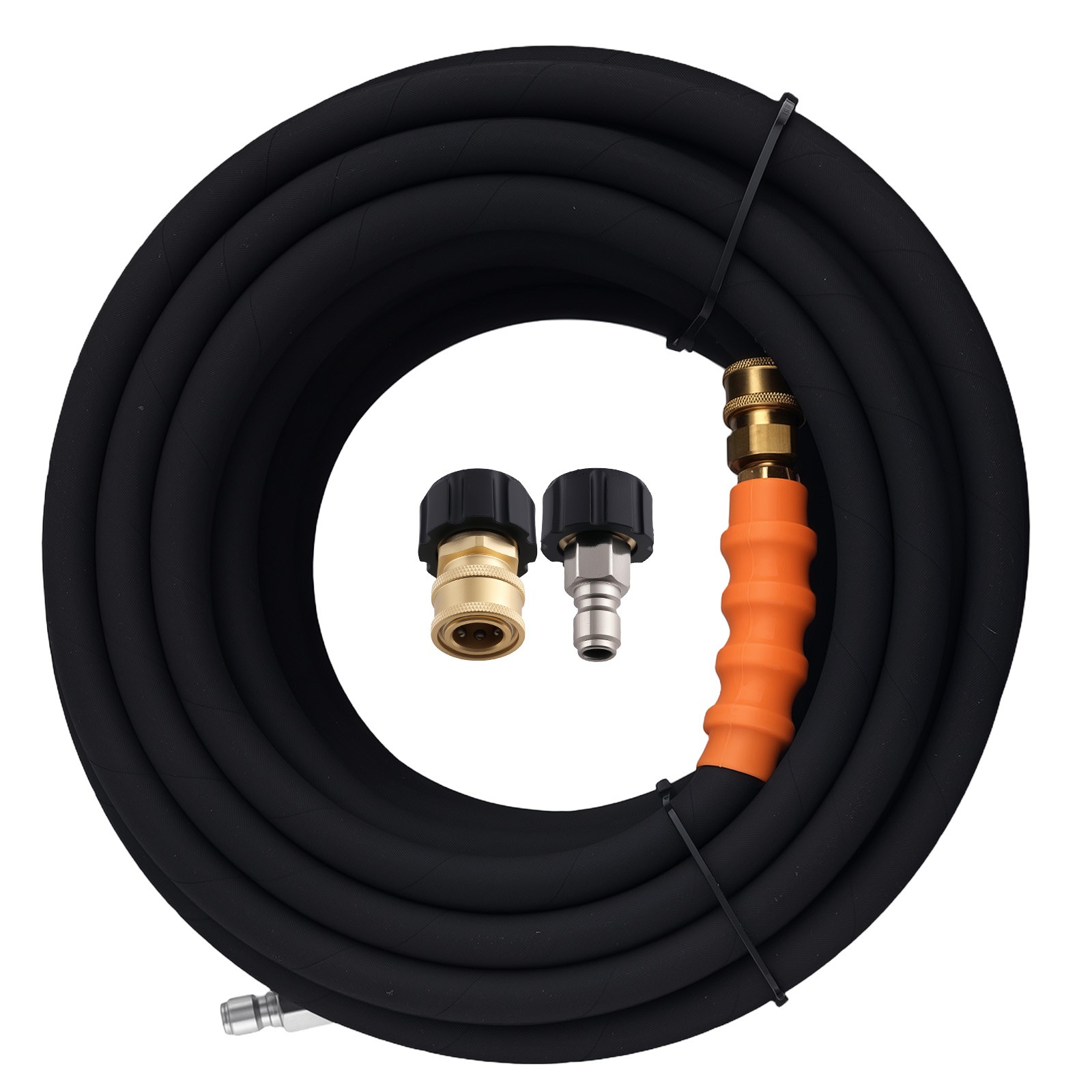 3/8″ Quick Connect Pressure Washer Hose 75FT 4800PSI Max 248°F Steel Wire Braid