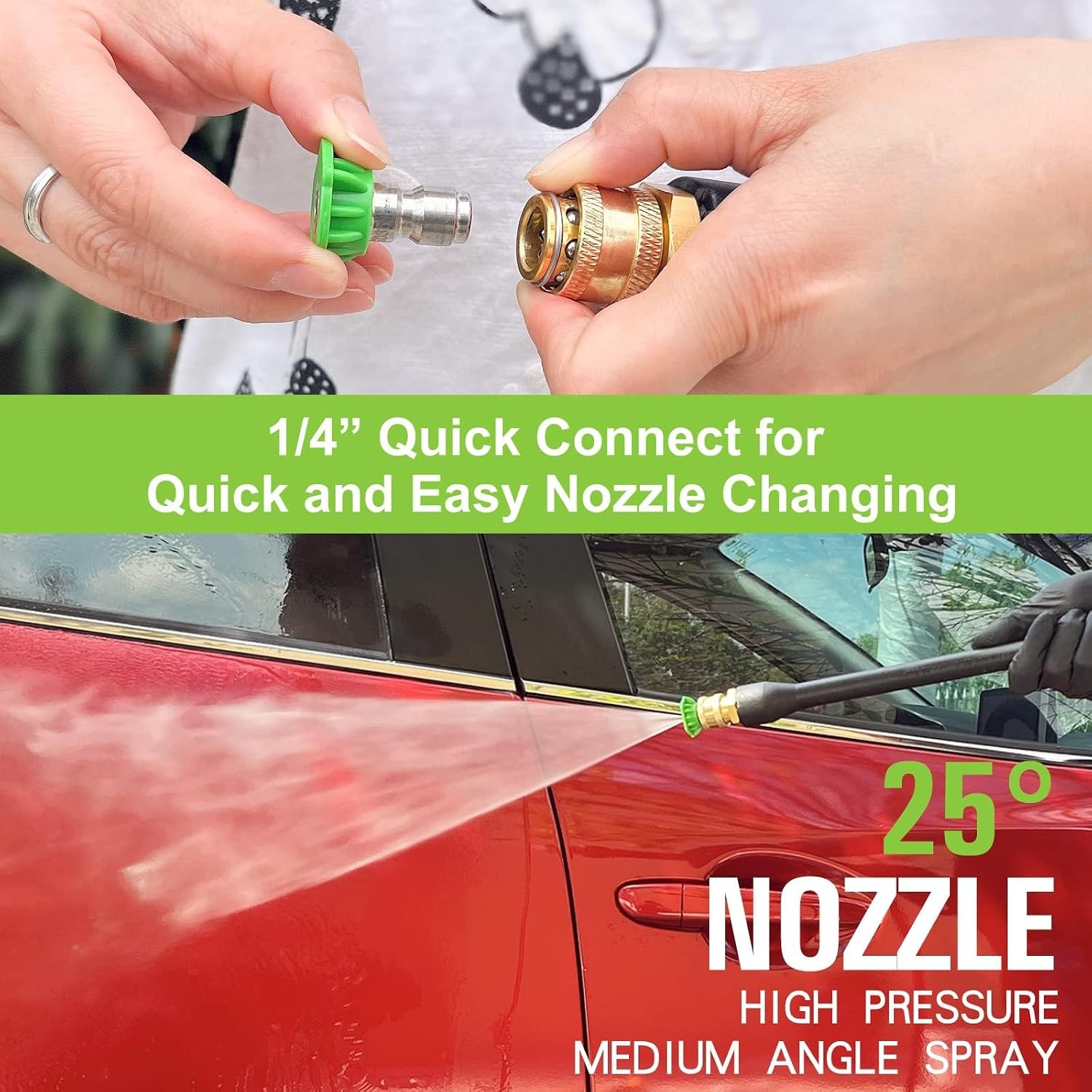 Pressure Washer Replacement Spray Wand with Turbo Nozzle and 5 Spray Tips and Be
