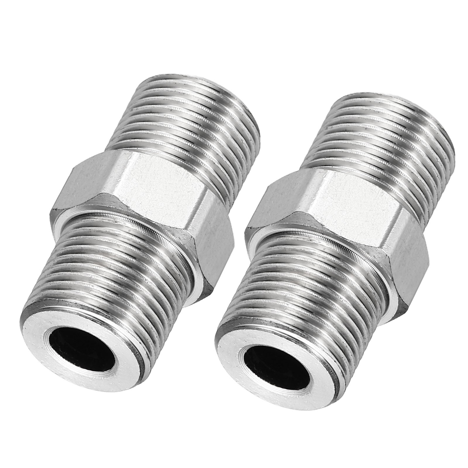 2pcs Pressure Washer Connector G3/8 Male to G3/8 Male 5400PSI Stainless Steel