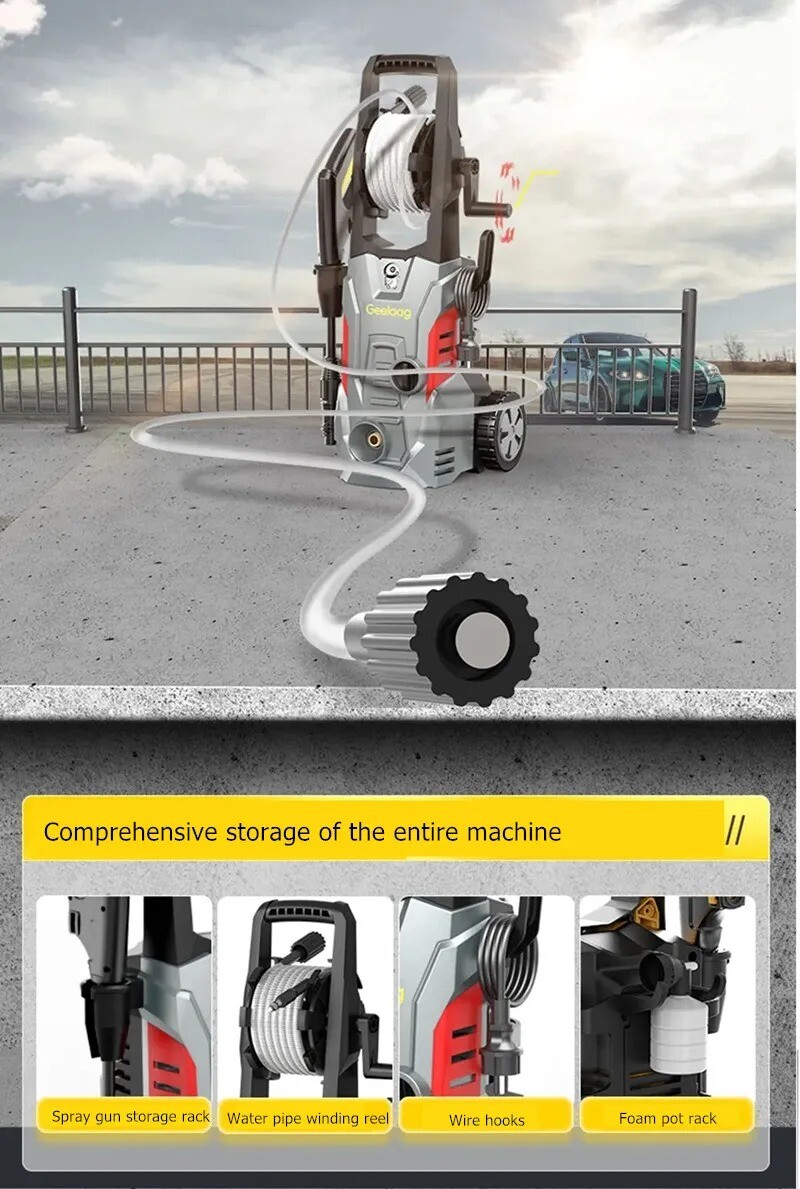 1600W220V Household and Commercial Car Electric High-pressure Cleaning Machine