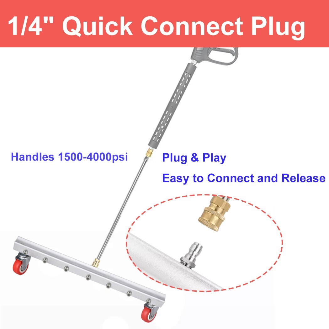 Washer Surface Cleaner Attachment for Pressure Washer,Power Water Broom 7 Nozzle
