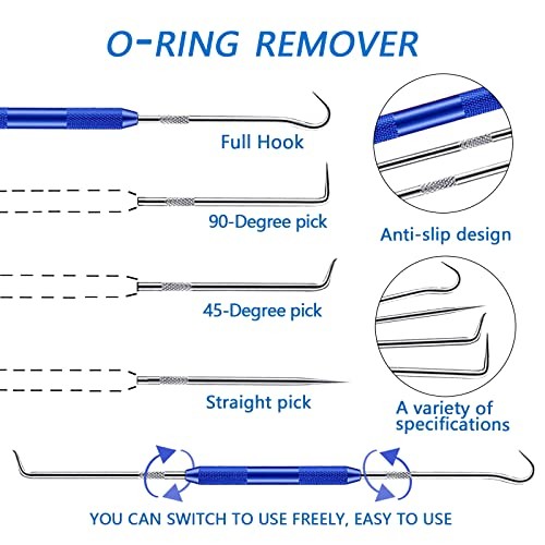 Pcs 24 Size Rubber O-Ring Assortment Kit with Pick and Hook Set for 1280