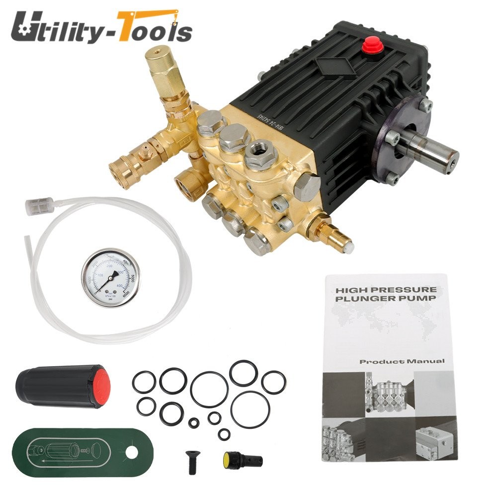 3600 PSI 4.9GPM Pressure Power Washer Pump 24mm Solid Shaft Belt Drive US