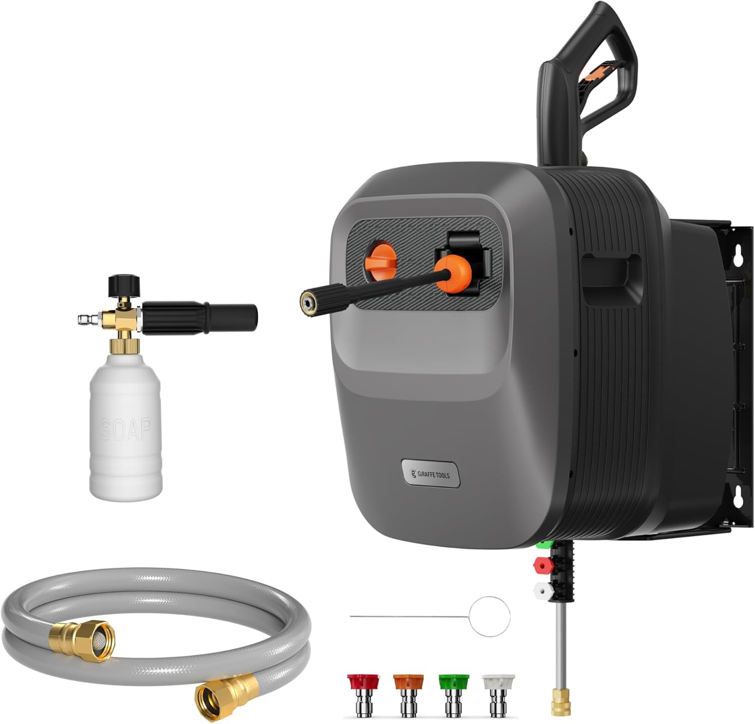 Grandfalls Pressure Washer G20B Pro, 2500 PSI 2.2 GPM, Wall Mounted Power Washer