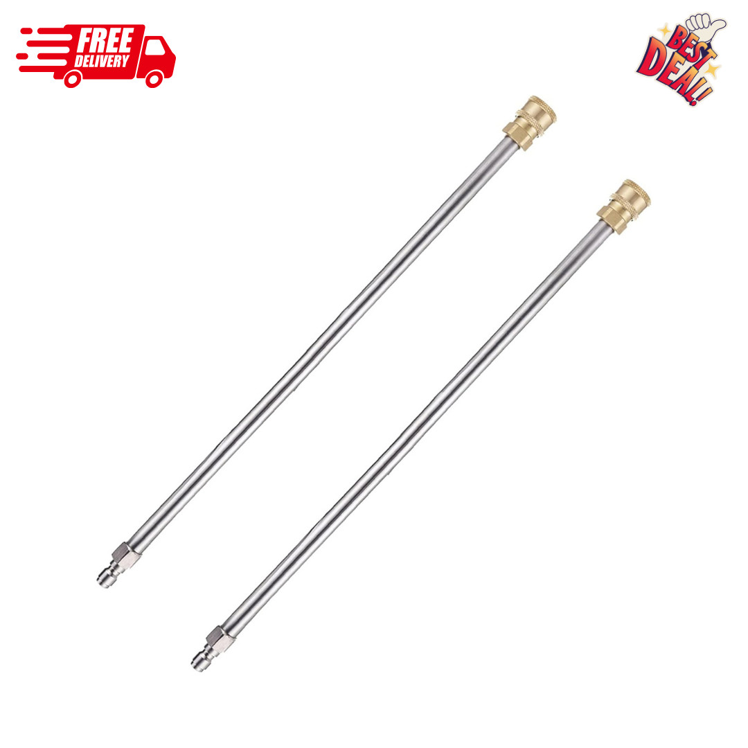 Pressure Washer Extension Wand, 17 Inch Stainless Steel, Power Lance, 2 Pack