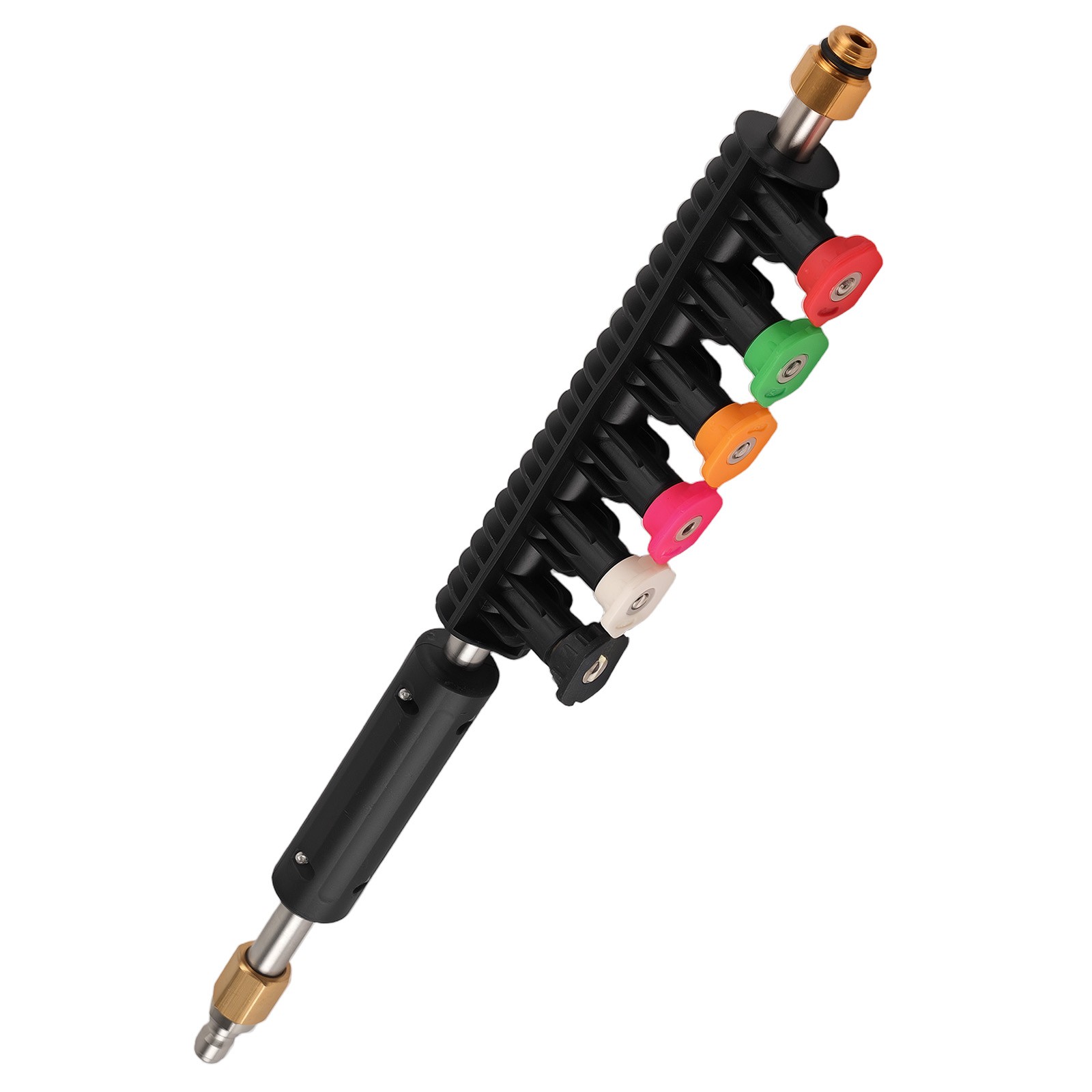 High Pressure Washer Extension 4000PSI 6 Nozzle Tips 30° 90° Curved Rod Set
