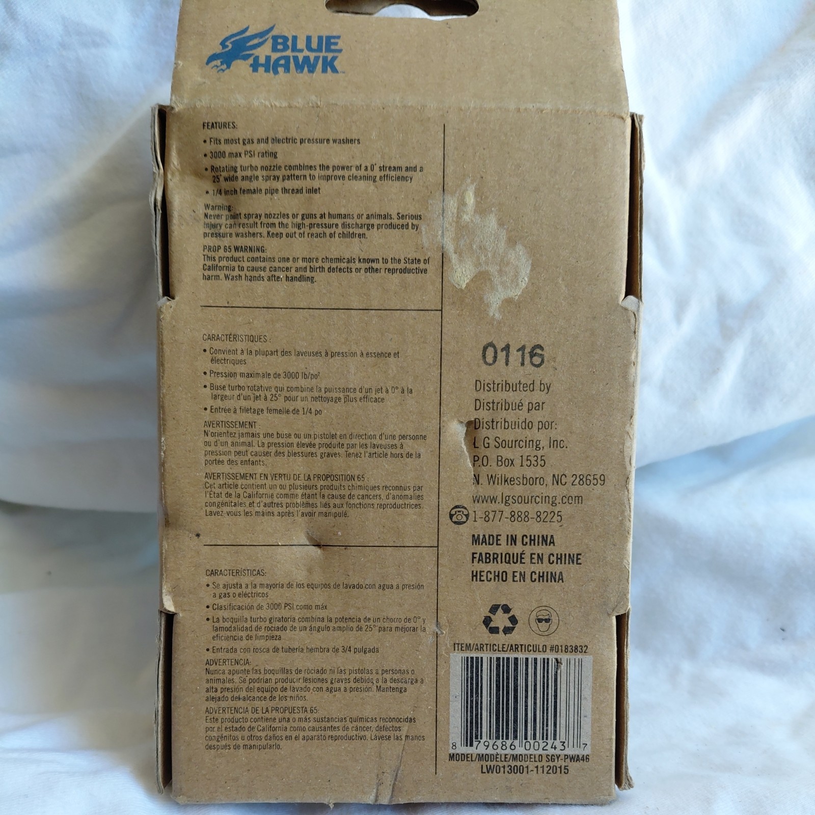 Turbo Nozzle 3000 PSI Blue Hawk Fast Free Shipping in USA
