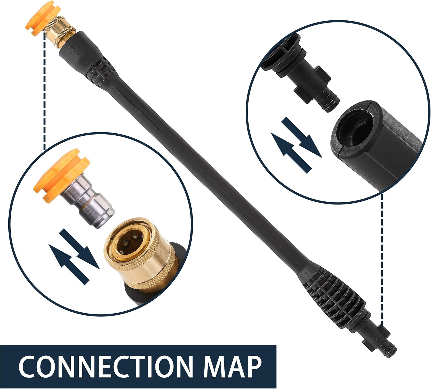 Pressure Washer Replacement Gun with Jet Wand and 5 Nozzle Tips | Compatible wit